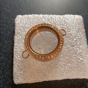 Origami Owl medium rose gold link locket